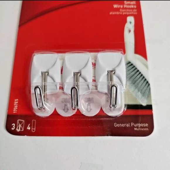 3M Command Brand Damage-free Hanging Small Wire Hooks Strongly Holds 0.5 lb - Picture 4 of 11